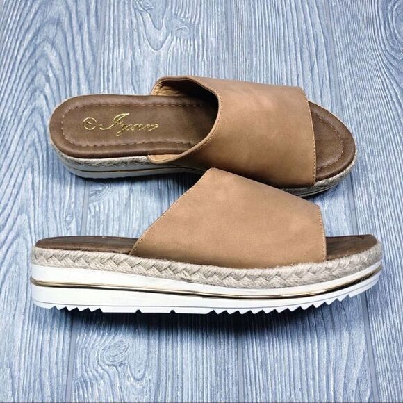 Lynx Joey espadrille slide sandal cognac 7.5 NEW - Picture 3 of 7